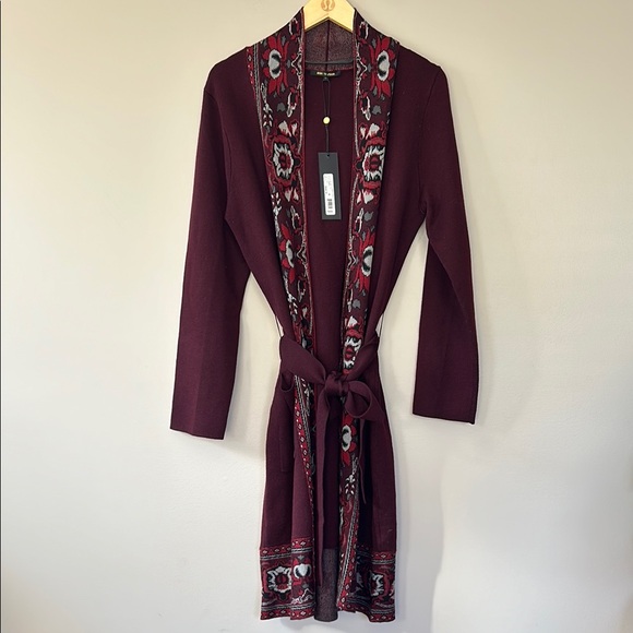 NWT Kobi Halperin Abigail Cardigan‎ Coat Sweater Beet (Maroon) Multi Size Medium